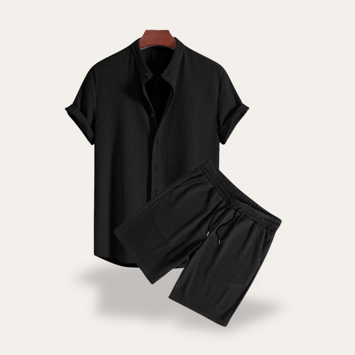 Men’s Linen-Blend Shirt & Shorts