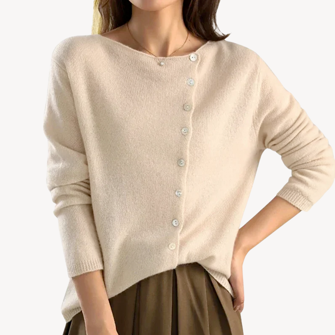 Women’s Button-Up Cardigan – Soft Wool-Blend Jumper