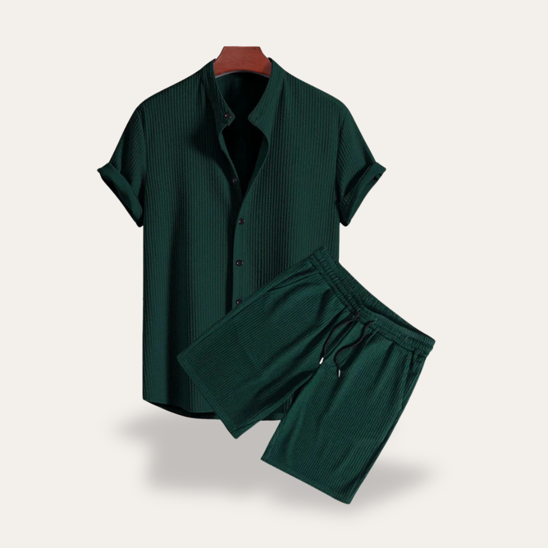 Men’s Linen-Blend Shirt & Shorts