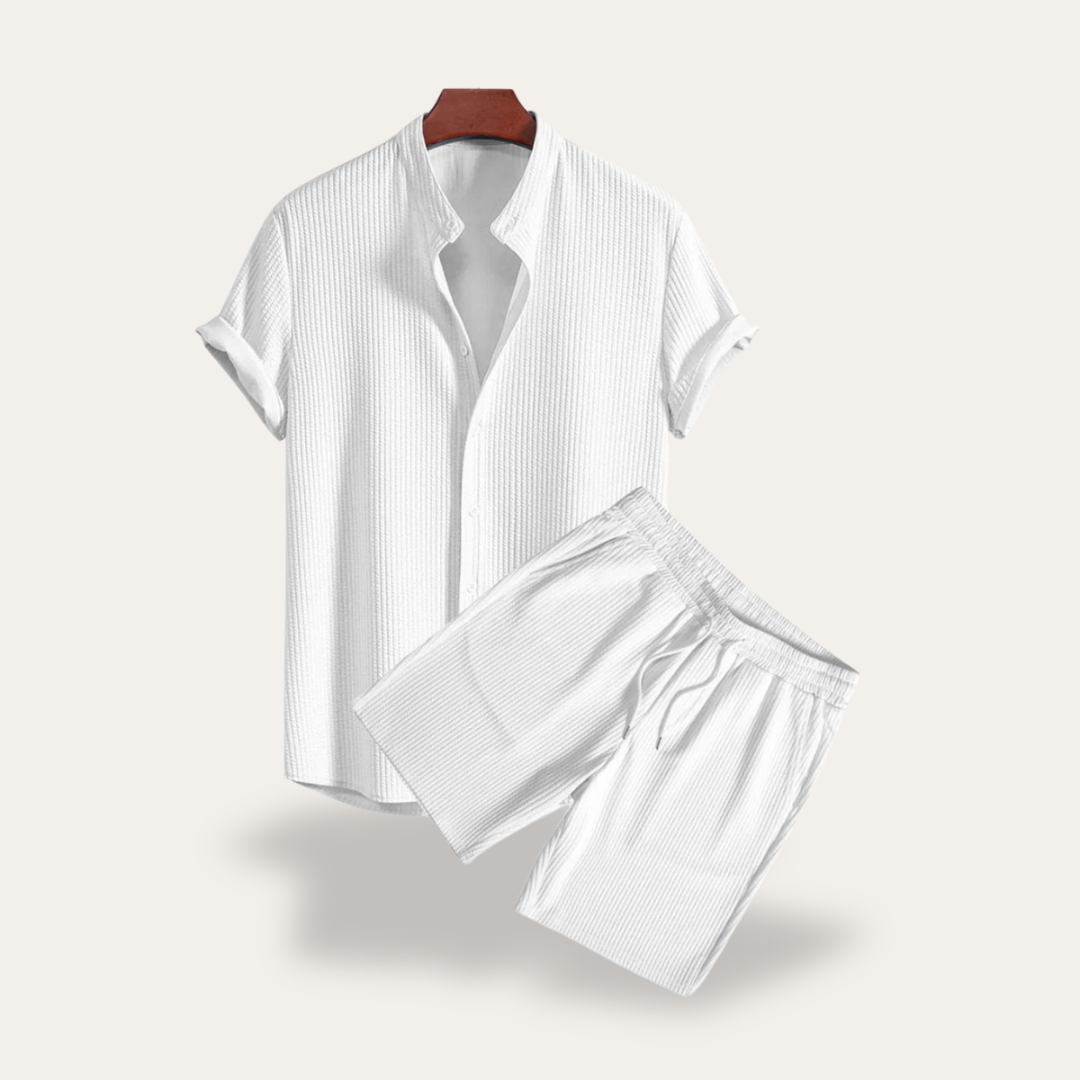 Men’s Linen-Blend Shirt & Shorts