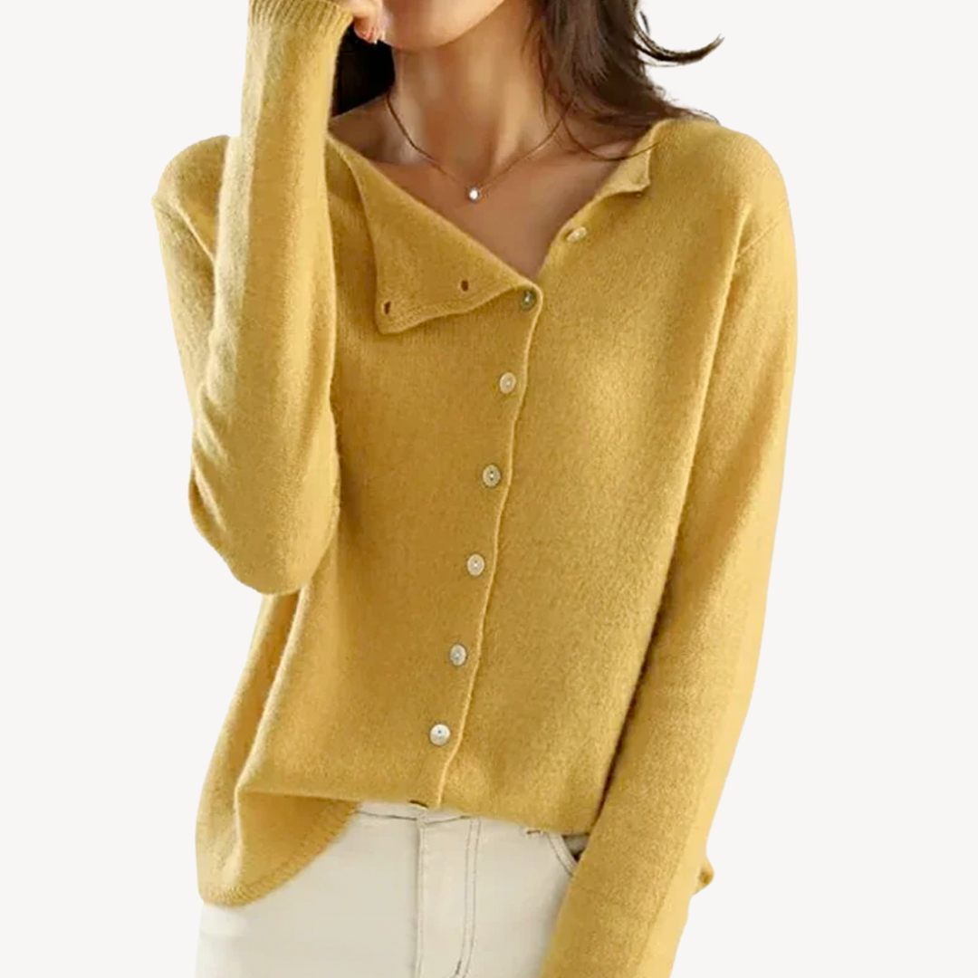 Women’s Button-Up Cardigan – Soft Wool-Blend Jumper