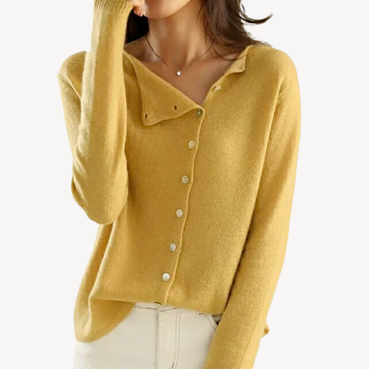 Women’s Button-Up Cardigan – Soft Wool-Blend Jumper